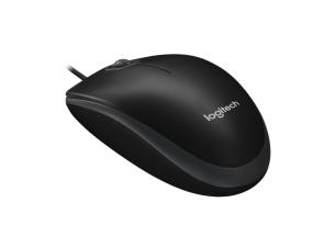 Logitech B100 Wired Mouse, USB Type-A, Optical, 1000 DPI, Black