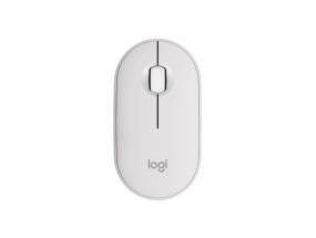 Logitech Pebble 2 M350s Wireless Mouse, RF Wireless + Bluetooth, 4000 DPI, Tonal White