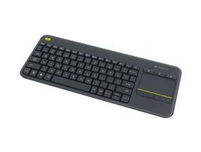 Logitech K400 Plus Touch Wireless Keyboard, RF Wireless, US, Black
