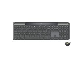 Logitech Signature Slim Solar+ K980 for Business Wireless Keyboard, RF+Bluetooth, US Int, Graphite