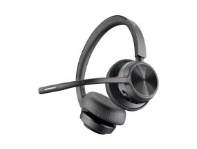 Poly Voyager 4320 UC Stereo Wireless Headset, Bluetooth, USB-A,+BT700 dongle, +Charging Stand, Black