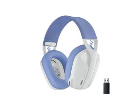 Logitech G435 LIGHTSPEED Wireless Gaming Headset, Bluetooth, Off White and Lilac