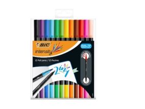 BIC Intensity Dual Tip Felt pens 2 in 1, 12 colours