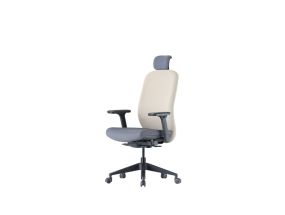 Up Up Athene ergonomic office chair Black, Grey + Ivory fabric (SPEC)