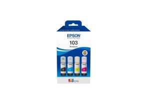 EPSON 103 EcoTank (C13T00S64A) tindikassett, must, Cyan, Magenta, kollane, Multipack 4 värvi