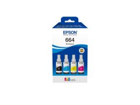 Epson 664 EcoTank (C13T66464A) Ink Cartridge, Black, Cyan, Magenta, Yellow, Multipack 4 colours