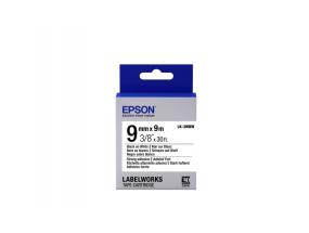 Epson LK-3WBW (C53S653007) Label Tape Cartridge, Strong Adhesive, Black on White 9mm, 9m