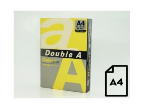 Colored paper DOUBLE A, 80g, A4, 500 sheets, Lemon