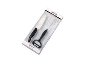 Kyocera FK-110WHCP10NBK Utility Knife &amp;amp; Peeler Set, knife (11 cm blade) and peeler, Black