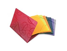 Folder with rubbers Forpus Barocco, A4, plastic, blue 0816-030