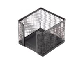 Note paper box Forpus , 9.5x9.5cm, black, perforated metal 1005-008