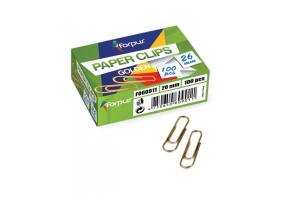 Clips Forpus, yellow metal, 26mm circular (100) 1104-006