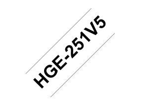 Brother HGE251 24MM BLACK ON WHITE (5PK) H/GRADE