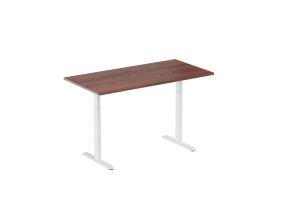 Adjustable Height Table Up Up Bjorn White, Table top M Dark Walnut