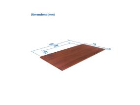 Up Up Table top L Dark Walnut, 1500x750x25mm (Laminated particle board)