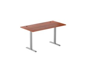 Adjustable Height Table Up Up Bjorn Gray, Table top L Dark Walnut