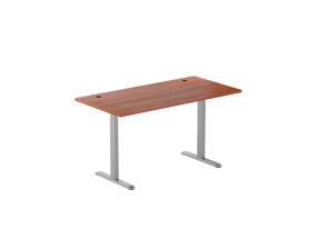 Adjustable Height Table Up Up Bjorn Gray, Table top L Dark Walnut