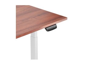 Adjustable Height Table Up Up Bjorn White, Table top L Dark Walnut
