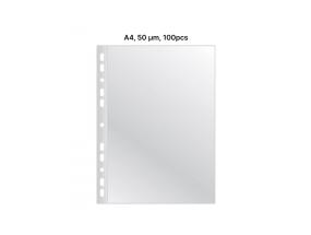 AD Class PUNCHED POCKET Cristal Clear A4 50 micr., pouch 100 pcs