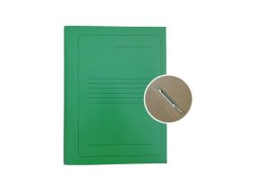 Project File A4 cardboard Smiltainis with metal clip, with print green