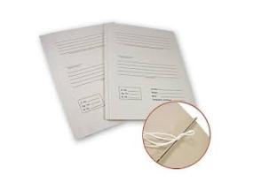 Folder SMLT, archival, A4 4cm, 300 g., With 2 laces, with print, white, cardboard, ecological