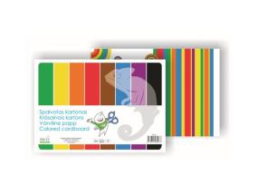 Cardboard SMLT, A4, 190 g, color, 8 sheets, single-sided