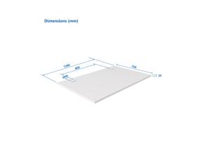 Up Up Table top M White, 1200x750x25mm (Laminated particle board)