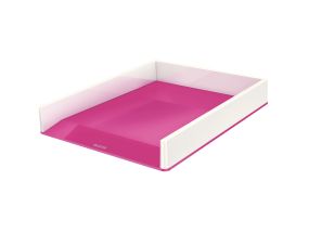 Ящик для документов LEITZ Dual WOW A4 белый/розовый