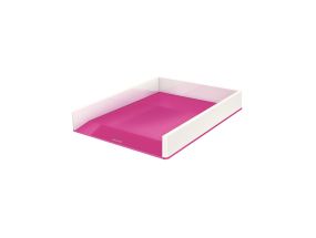 Ящик для документов LEITZ Dual WOW A4 белый/розовый