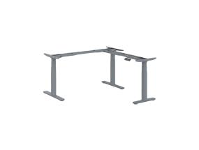 Elektriline töölauaraam nurgaga Easy TRIO 3-mootoriga 4 mälukohaga hall