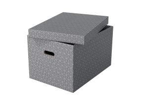 Storage box with lid ESSELTE Home 355x305x510mm (L) gray 3pcs
