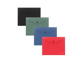 Envelope folder ErichKrause® Fizzy Classic, A5+, 140 mcm, opaque, assorted colors (12 pcs in a bag)