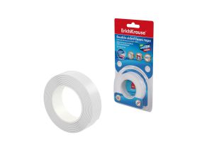 Double-sided foam tape ErichKrause, white, 1mmx15mmx2m (blister 1 pcs)