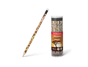 Graphite round section pencil with an eraser ErichKrause® Savanna HB (in tube 42 pcs.)