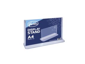 Leaflet holder for desk A4 FOROFIS (H), transparent acrylic