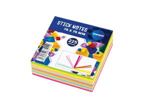 Märkmekuup 76x76mm CENTRUM assortiivärvid 225 lehte