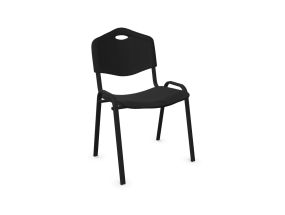 Meeting chair/customer chair ISO Plastic black, black legs