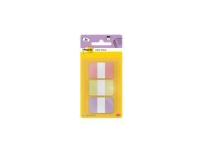 Järjehoidja POST-IT indeks tugev, PP, 25x38mm, 3 pastellvärvi x 12tk, roosa, kollane, lilla