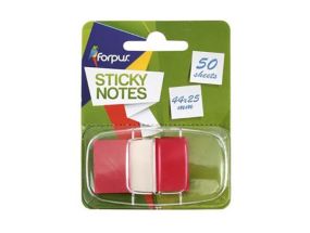 Sticky plastic indexes 44x25mm red