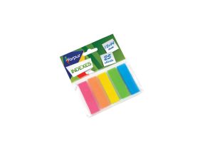 Bookmark plastic 12x44mm 5 colors FOROFIS 25 pages