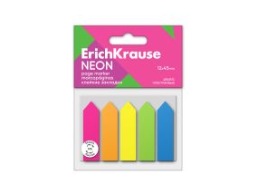 Page marker ErichKrause Neon Arrows, 12х45 mm, 125 sheets, 5 colors