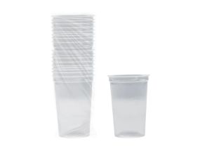 Drinking cup 250ml 20 pcs per pack transparent biodegradable PLA