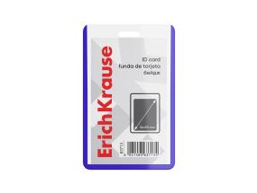 Kaardihoidja ERICH KRAUSE 54x90mm vertikaalne läbipaistev sinine