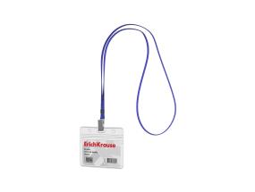 Kaardihoidja ERICH KRAUSE 95x58mm kaelapaelaga horisontaalne sinine