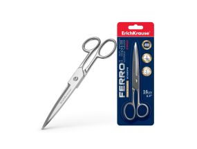 Scissors ErichKrause Ferro, full metal, 16 cm (blister 1 pcs)