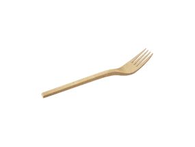Fork made of wood polymer reusable brown 12 pcs