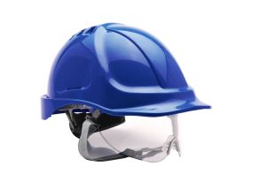 Защитный шлем с забралом PORTWEST PW55 56-63см синий