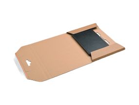 Коробка-календарь/картонная коробка из гофрированного картона, 305х218х10 мм, коричневый/коричневый