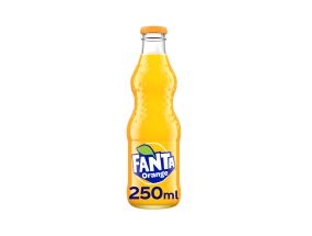 Soft drink FANTA in a 250ml glass bottle