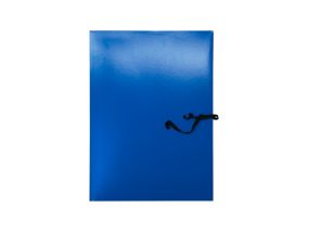 Cardboard folder with ribbons A3 blue